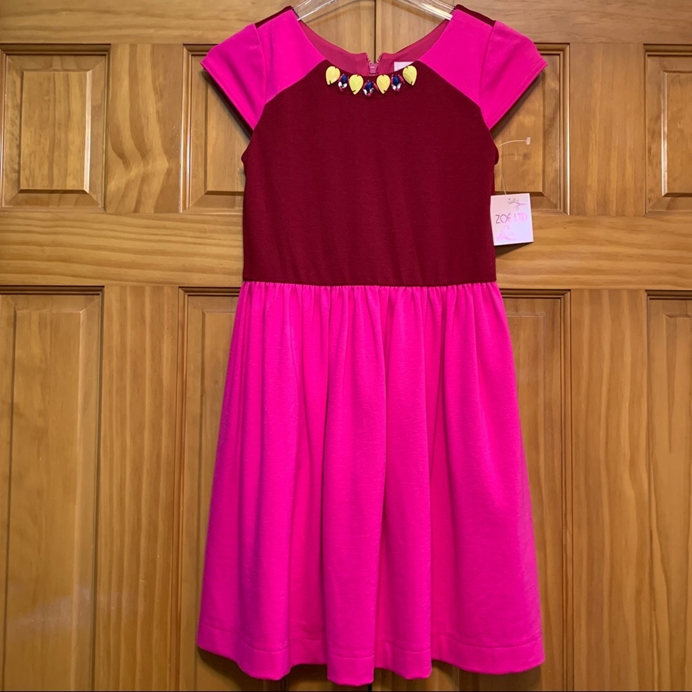 Zoe Ltd Girls Fuscia Dress Size 14 NWT